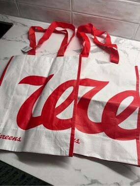 Set of 2 Walgreens reusable grocery bags